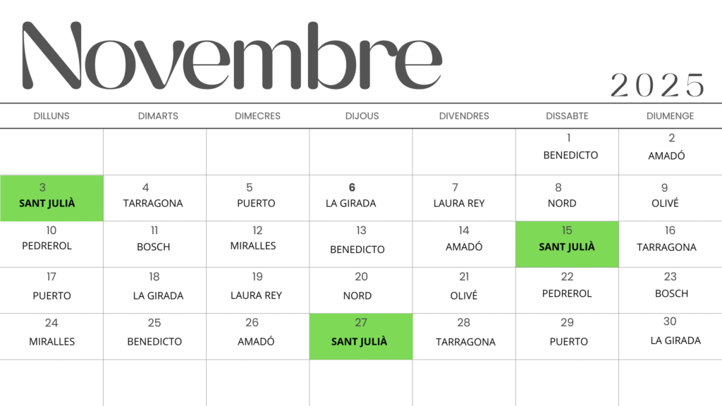 Guàrdies guardies novembre